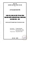 Phân tích đánh giá một số hoạt động cung ứng thuốc tại bệnh viện thanh nhàn hà nội