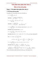 CHUYÊN ĐỀ TÍCH PHÂN HÀM PHÂN THỨC HỮU TỈ