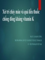 Xử trí chảy máu và quá liều thuốc chống đông kháng vitamin k