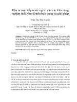 Đầu tư trực tiếp nước ngoài vào các khu công nghiệp tỉnh nam định thực trạng và giải pháp 