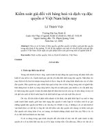 Kiểm soát giá đối với hàng hoá và dịch vụ độc quyền ở việt nam hiện nay 