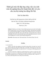 Đánh giá mức độ đáp ứng công việc của sinh viên tốt nghiệp khoa kỹ thuật biển đối với yêu cầu của thị trường lao động hà nội 