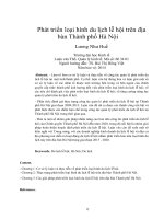 Phát triển loại hình du lịch lễ hội trên địa bàn thành phố hà nội 