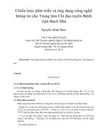 Chiến lược phát triển và ứng dụng công nghệ thông tin cho trung tâm chỉ đạo tuyến bệnh viện bạch mai 