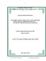 Tích hợp ý kiến ngôn ngữ và xác định độ nhất trí của nhóm chuyên gia ứng dụng trong đánh giá giáo dục luận văn thạc sĩ