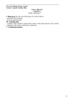 Giáo án tiếng anh lớp 3 chuẩn kiến thức, kỹ năng năm học 2015 2016 