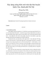 Xây dựng nông thôn mới trên địa bàn huyện quốc oai, thành phố hà nội 