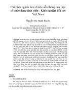 Cải cách ngành bưu chính viễn thông của một số nước đang phát triển   kinh nghiệm đối với việt nam 