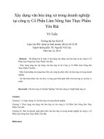 Xây dựng văn hóa ứng xử trong doanh nghiệp tại công ty cổ phần lâm nông sản thực phẩm yên bái 