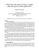 Chiến lược cạnh tranh cho công ty cổ phần phần mềm quản lý doanh nghiệp FAST 