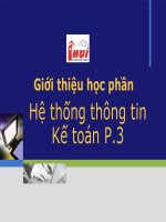bài giảng học phần hệ thống thông tin kế toán phần 3