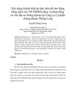 Xây dựng khuôn khổ dự báo biên độ dao động hàng năm của VN INDEX phục vụ hoạt động tư vấn đầu tư chứng khoán tại công ty cổ phần chứng khoán thăng long 