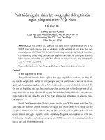 Phát triển nguồn nhân lực công nghệ thông tin của ngân hàng nhà nước việt nam 