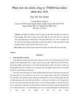 Phân tích tài chính công ty TNHH bảo hiểm nhân thọ AIA 