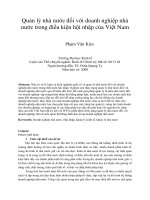 Quản lý nhà nước đối với doanh nghiệp nhà nước trong điều kiện hội nhập của việt nam 