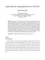 Nguồn nhân lực trong ngành thủy sản ở việt nam 