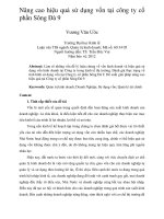 Nâng cao hiệu quả sử dụng vốn tại công ty cổ phần sông đà 9 