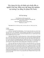 Xây dựng bộ tiêu chí đánh giá chuẩn đầu ra ngành giáo dục mầm non (áp dụng thử nghiệm tại trường cao đẳng sư phạm hà nam) 