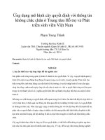 Ứng dụng mô hình cây quyết định với thông tin không chắc chắn ở trung tâm hỗ trợ và phát triển sinh viên việt nam 
