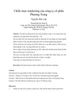 Chiến lược marketing của công ty cổ phần phương trang 