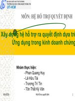 Xây dựng hệ hỗ trợ ra quyết định dựa trên logic mờ – ứng dụng trong kinh doanh chứng khoán 