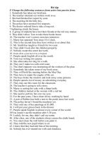 Bài tập câu bị động (tự luận) 