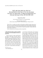 Kiến nghị hoàn thiện quy định của bộ luật hình sự việt nam về các tội xâm phạm sức khỏe của người khác và những giải pháp nâng cao hiệu quả áp dụng (từ thực tiễn tỉnh đắk lắk) 