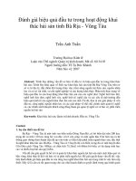 Đánh giá hiệu quả đầu tư trong hoạt động khai thác hải sản tỉnh bà rịa   vũng tàu 