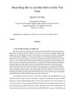 Hoạt động đầu tư của bảo hiểm xã hội việt nam 