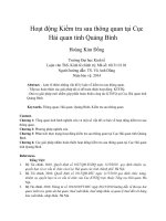 Hoạt động kiểm tra sau thông quan tại cục hải quan tỉnh quảng bình 