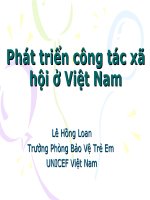 Bài giảng phát triển công tác xã hội ở việt nam   lê hồng loan