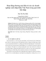 Hoạt động thương mại điện tử của các doanh nghiệp xuất nhập khẩu việt nam trong quá trình hội nhập 