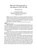 Phát triển kinh doanh dịch vụ viễn thông tại VNPT hà tĩnh 