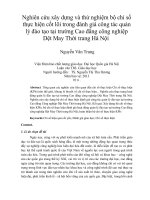 Nghiên cứu xây dựng và thử nghiệm bộ chỉ số thực hiện cốt lõi trong đánh giá công tác quản lý đào tạo tại trường cao đẳng công nghiệp dệt may thời trang hà nội 