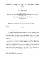 Vấn đề nợ công của mỹ – bài học đối với việt nam 