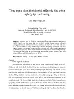 Thực trạng và giải pháp phát triển các khu công nghiệp tại hải dương 