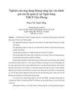 Nghiên cứu ứng dụng khung năng lực vào đánh giá cán bộ quản lý tại ngân hàng TMCP tiên phong 