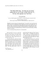 Vận động hành lang   sự tham gia xây dựng pháp luật của các tổ chức xã hội ở hoa kỳ và bài học kinh nghiệm cho việt nam 