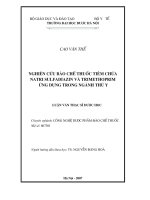 Nghiên cứu bào chế thuốc tiêm chứa natri sulfadiazin và trimethoprin ứng dụng trong ngành thú y