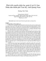 Phát triển nguồn nhân lực quản lý tại uỷ ban nhân dân thành phố tam kỳ, tỉnh quảng nam 
