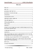 Một số giải pháp nhằm nâng cao hiệu quả cho vay hộ sản xuất tại chi nhánh NHNN & PTNT huyện Quỳnh Phụ