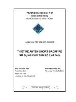 THIẾT kế ANTEN SHORT BACKFIRE sử DỤNG CHO tần số 2 44 GHz