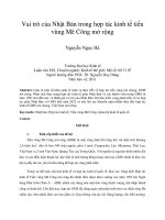 Vai trò của nhật bản trong hợp tác kinh tế tiểu vùng mê công mở rộng 