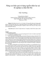 Nâng cao hiệu quả sử dụng nguồn nhân lực tại xí nghiệp xe điện hà nội 