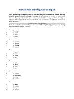 Bài tập phát âm tiếng Anh có đáp án