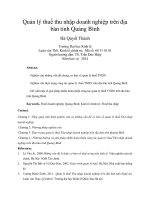 Quản lý thuế thu nhập doanh nghiệp trên địa bàn tỉnh quảng bình 