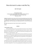 Phát triển kinh tế tư nhân ở tỉnh phú thọ 