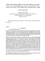Phát triển làng nghề cói truyền thống ở huyện kim sơn tỉnh ninh bình theo hướng bền vững 