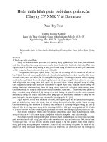 Hoàn thiện kênh phân phối dược phẩm của công ty CP XNK y tế domesco 