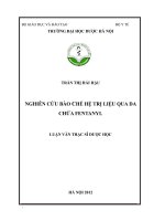 Nghiên cứu bào chế hệ trị liệu qua da chứa fentannyl